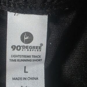 90 Degree By Reflex Black Athletic Running Shorts